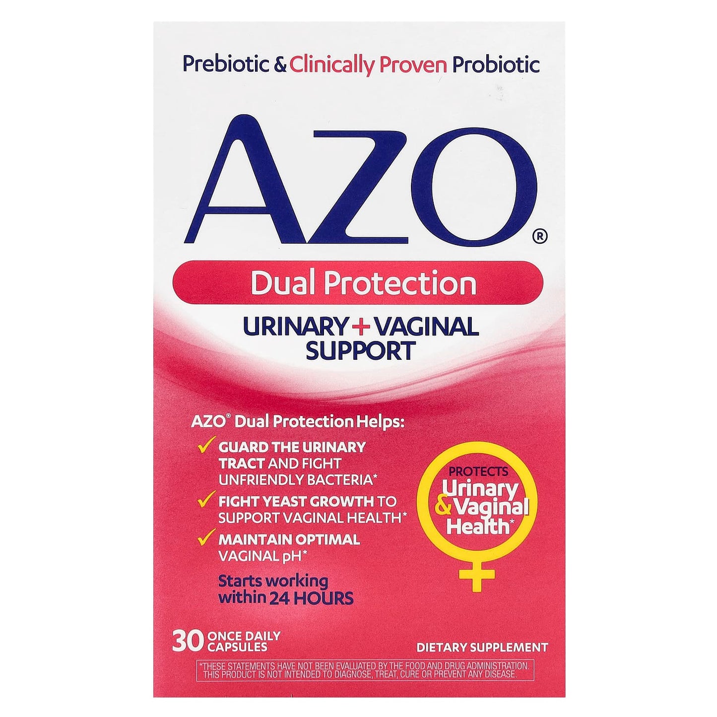 Azo Dual Protection Urinary & Vaginal Support Capsules | 30 Count - Image 1