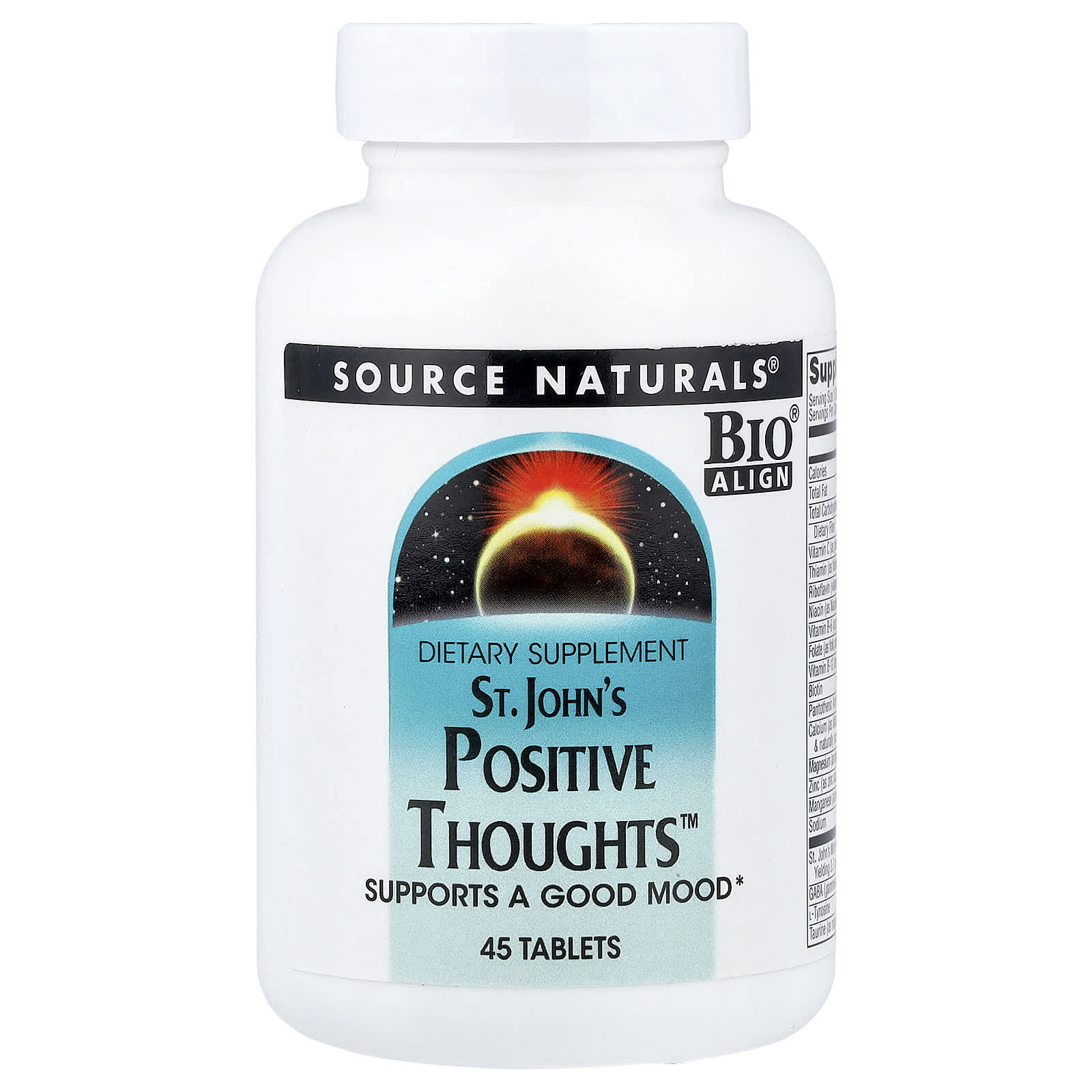 Source Naturals, St. John's Positive Thoughts™, 45 Tablets - Image 1