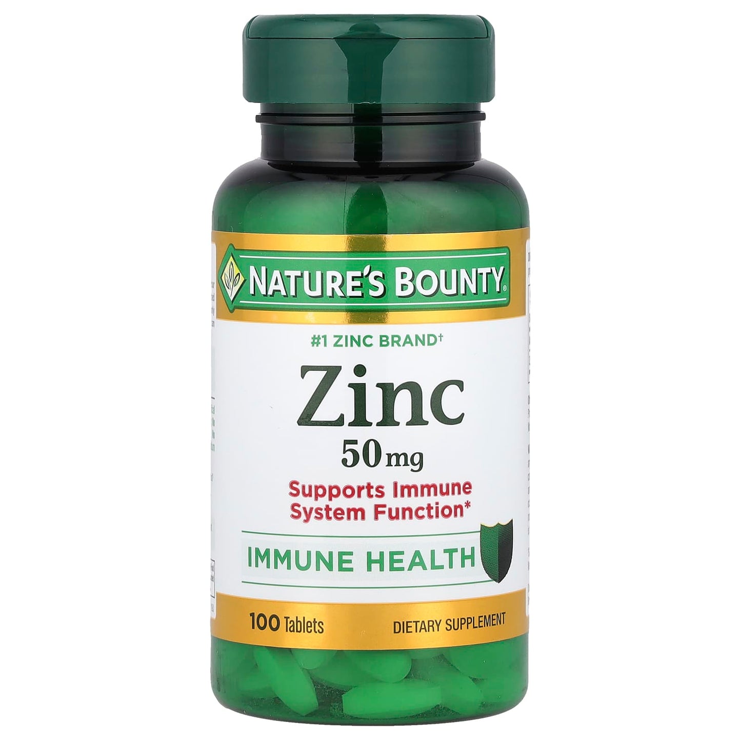 Nature's Bounty, Zinc, 50 mg, 100 Tablets - Image 1