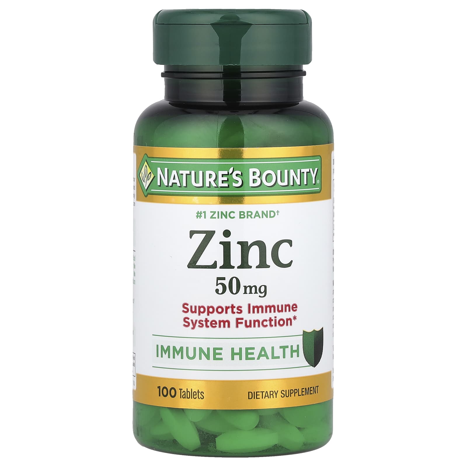Nature's Bounty, Zinc, 50 mg, 100 Tablets - Image 1
