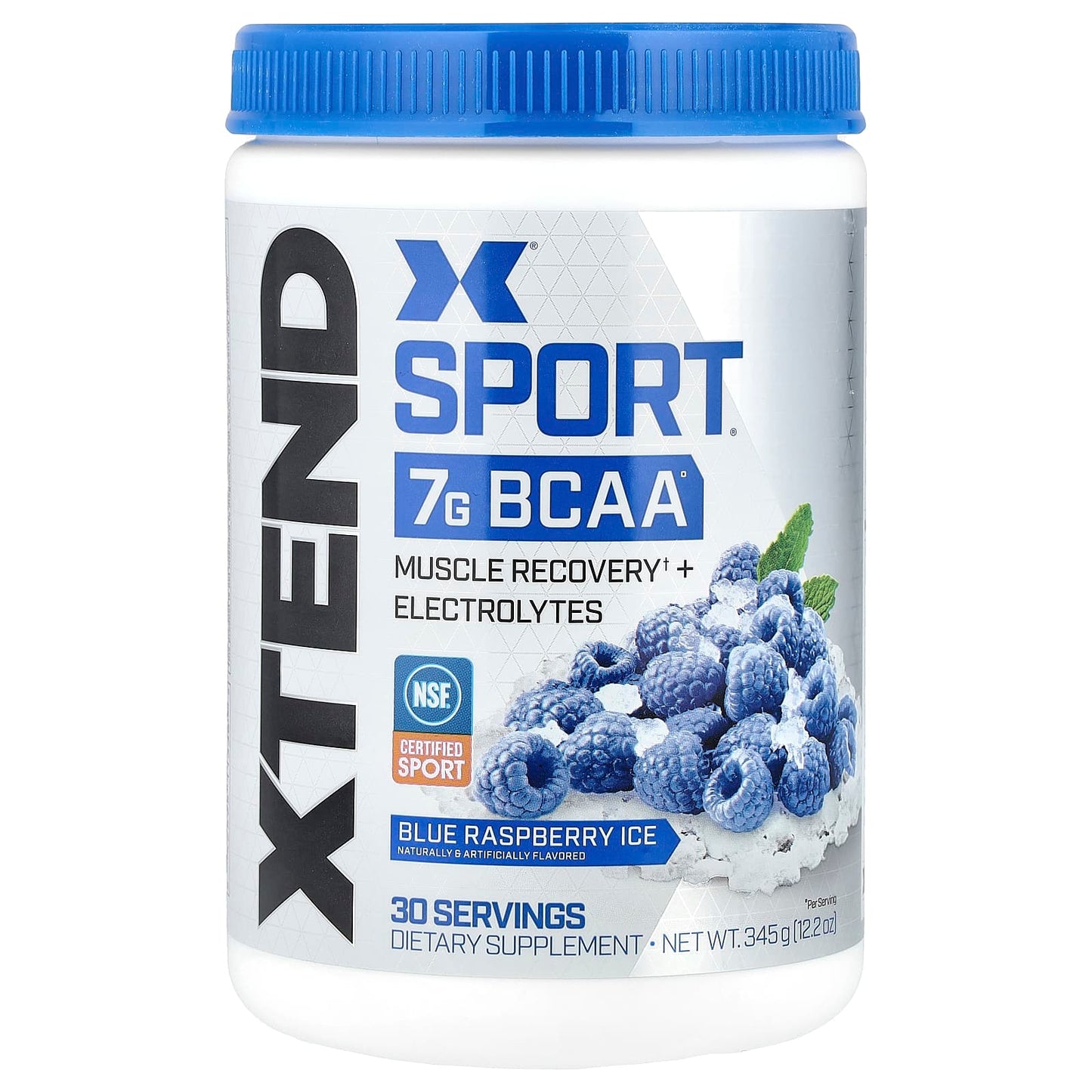 XTEND, Sport®, 7G BCAA, Blue Raspberry Ice, 12.2 oz (345 g) - Image 1