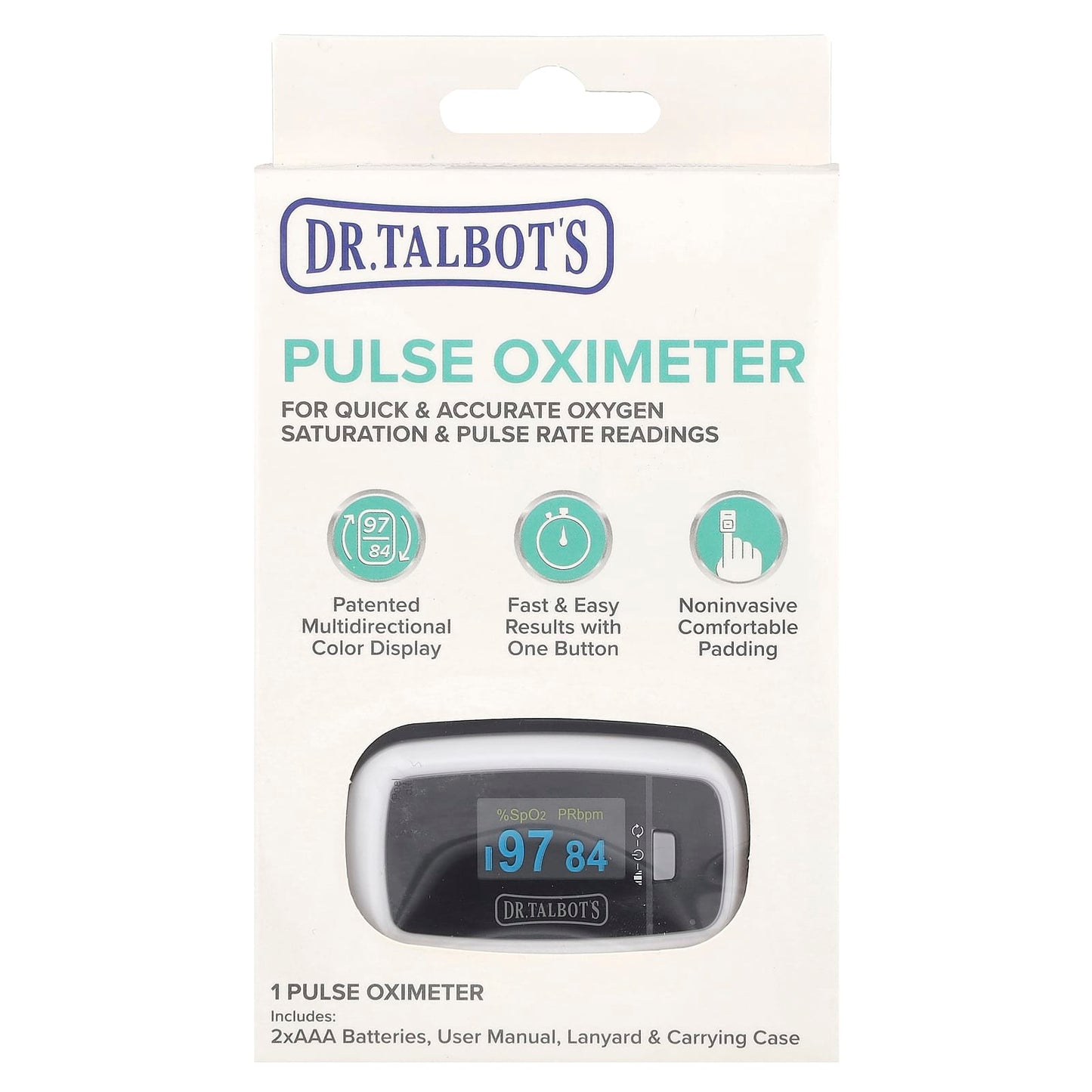 Dr. Talbot's Pulse Oximeter | Accurate Oxygen Saturated & Pulse Rate Readings - Image 1