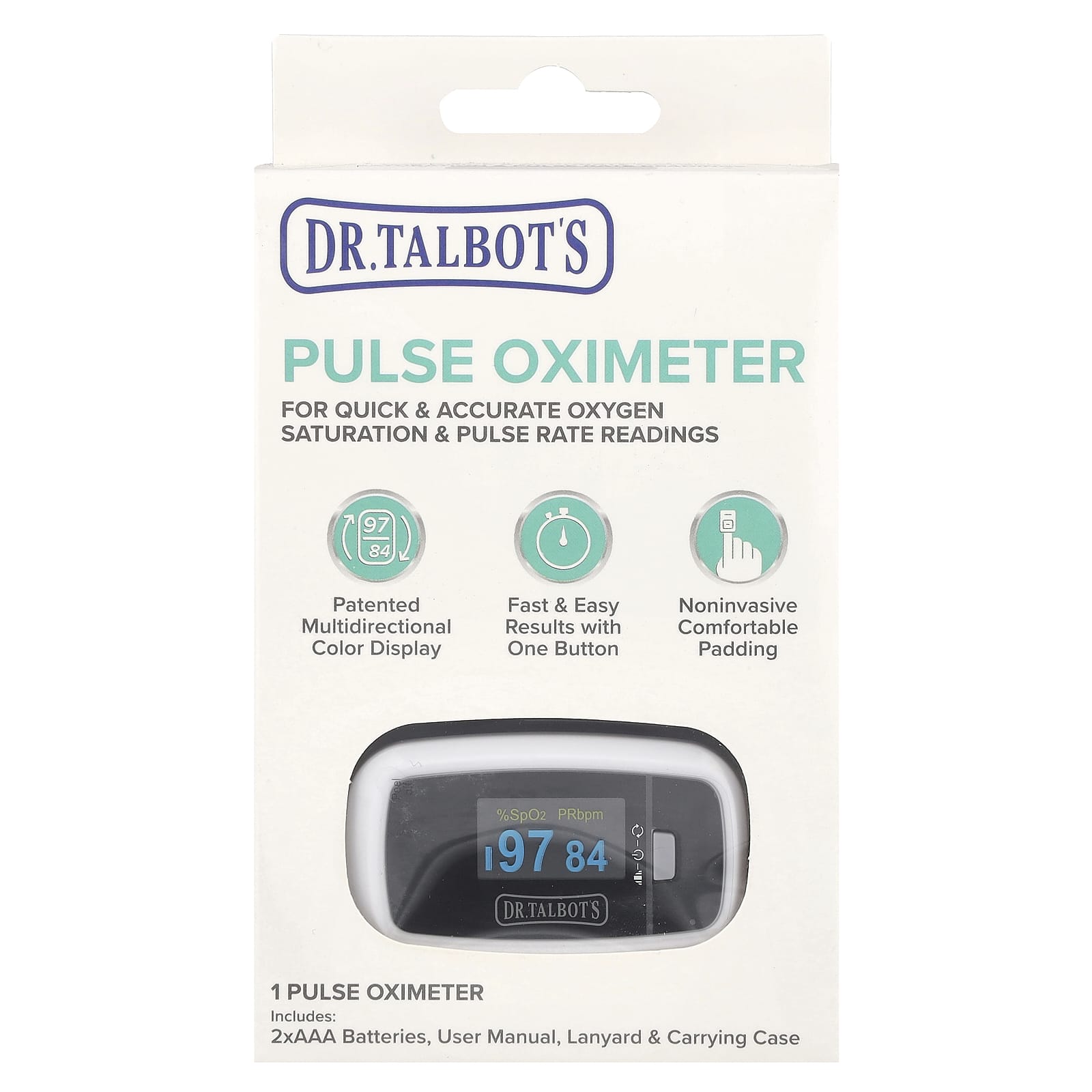 Dr. Talbot's Pulse Oximeter | Accurate Oxygen Saturated & Pulse Rate Readings - Image 1