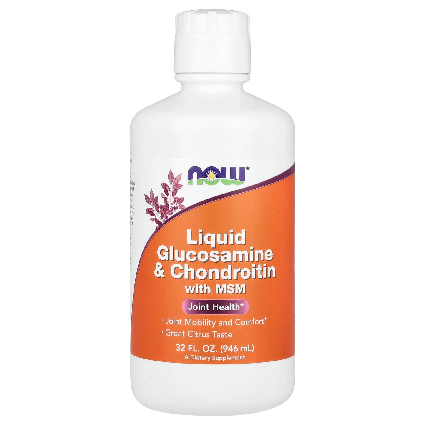 NOW Foods, Liquid Glucosamine & Chondroitin with MSM, Citrus, 32 fl oz (946 ml) - Image 1