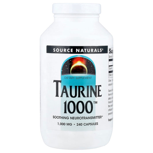 Source Naturals, Taurine 1000™, 1,000 mg, 240 Capsules - Image 1