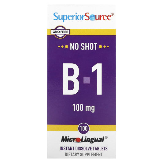 Superior Source, B-1, 100 mg, 100 Instant Dissolve Tablets - Image 1