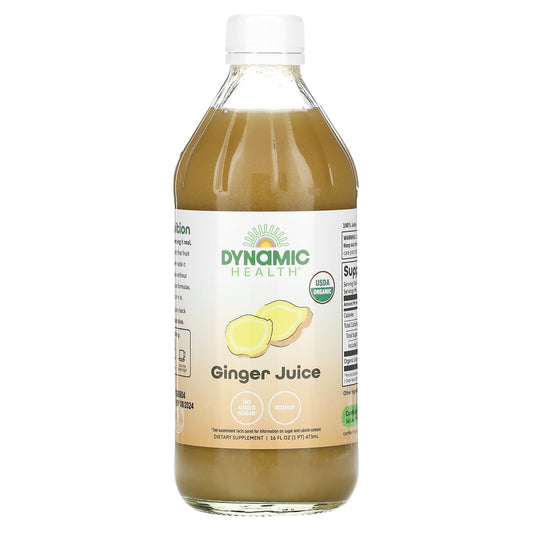 Dynamic Health USDA Organic Ginger Juice 16 fl oz 473ml - Image 1