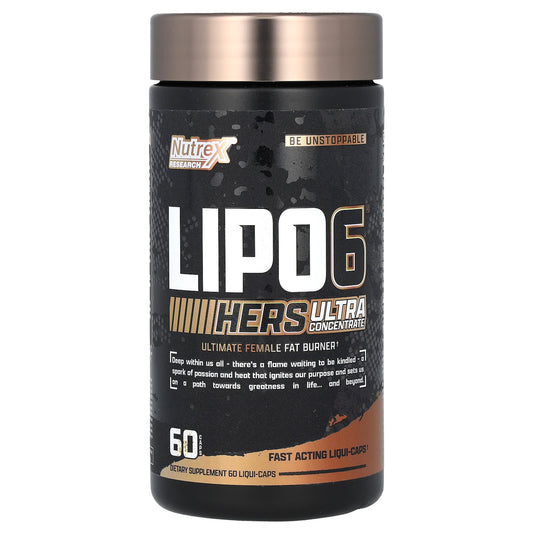 Nutrex Research, LIPO 6 Hers, Ultra Concentrate, 60 Liqui-Caps - Image 1
