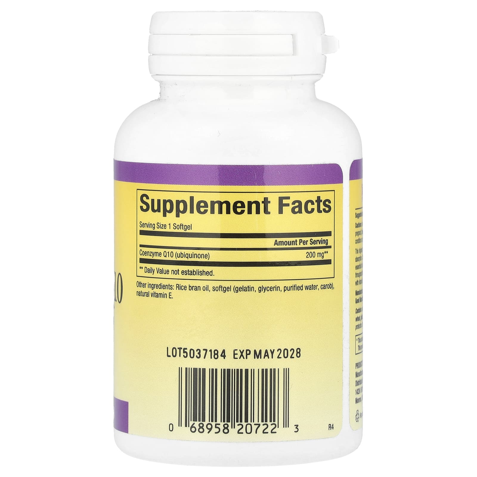 Natural Factors, Coenzyme Q10, 200 mg, 60 Softgels - Image 2