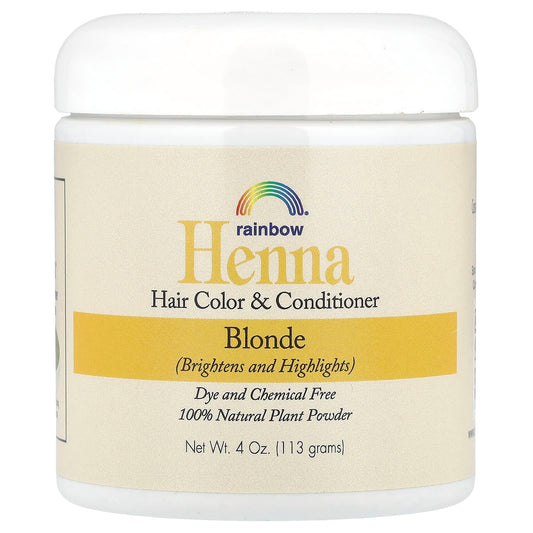 Rainbow Research, Henna, Hair Color and Conditioner, Blonde, 4 oz (113 g) - Image 1