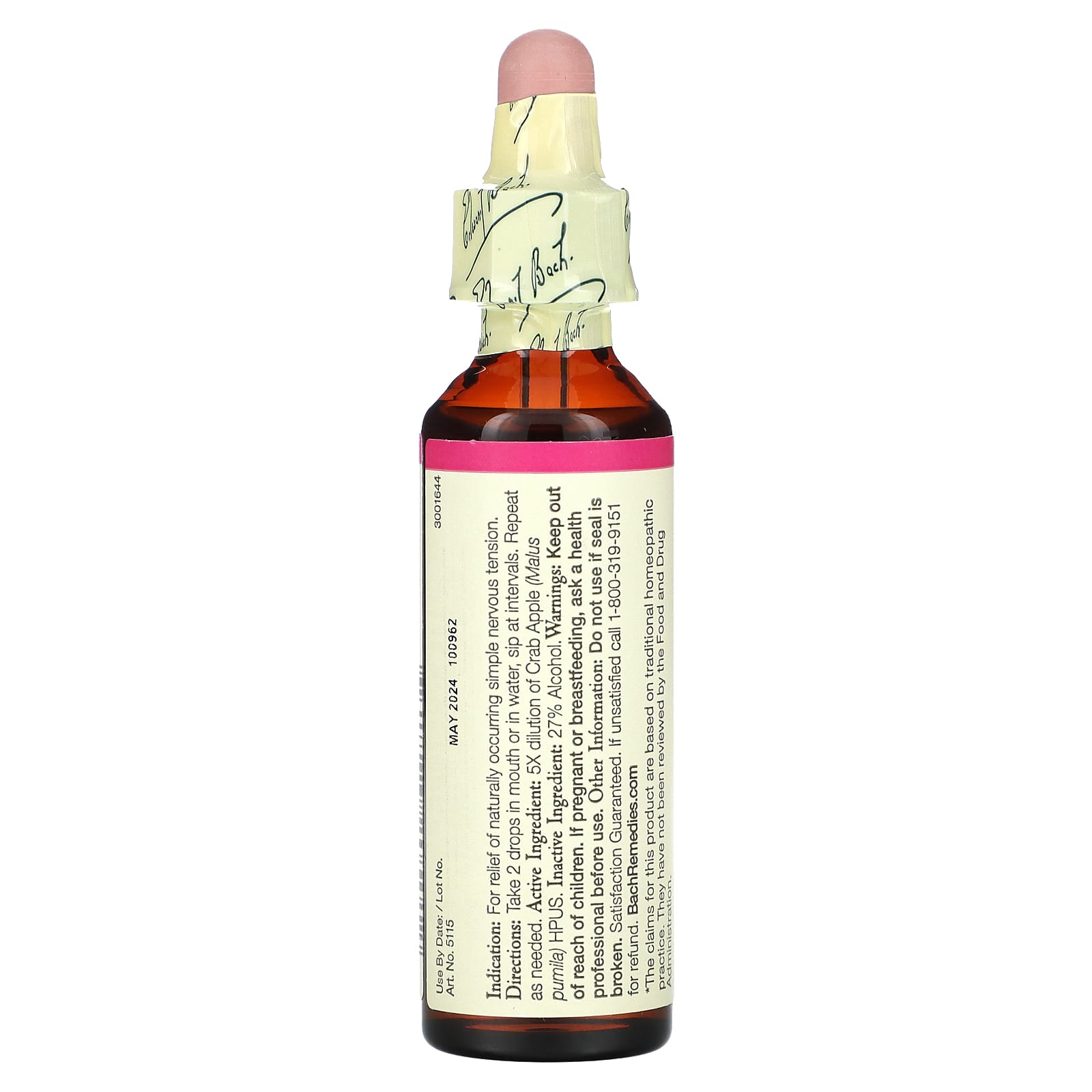 <strong>Bach Original Flower Remedies Crab Apple</strong> for Nervous Tension Relief, 0.7 fl oz (20 ml) - Image 2