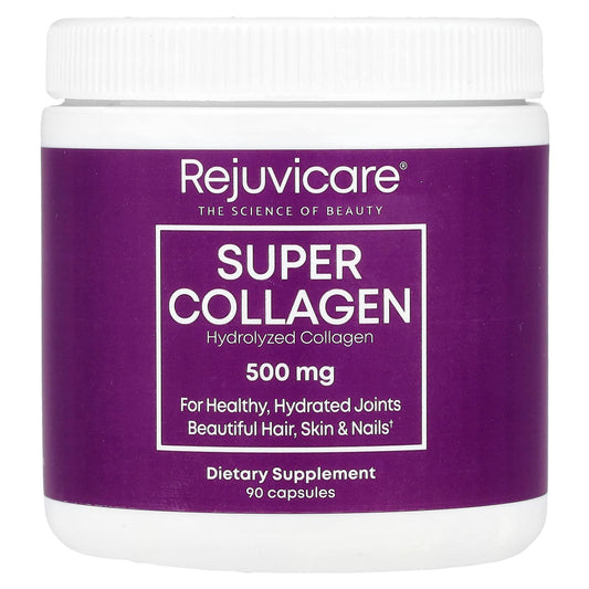 Rejuvicare, Super Collagen, 500 mg, 90 Capsules - Image 1