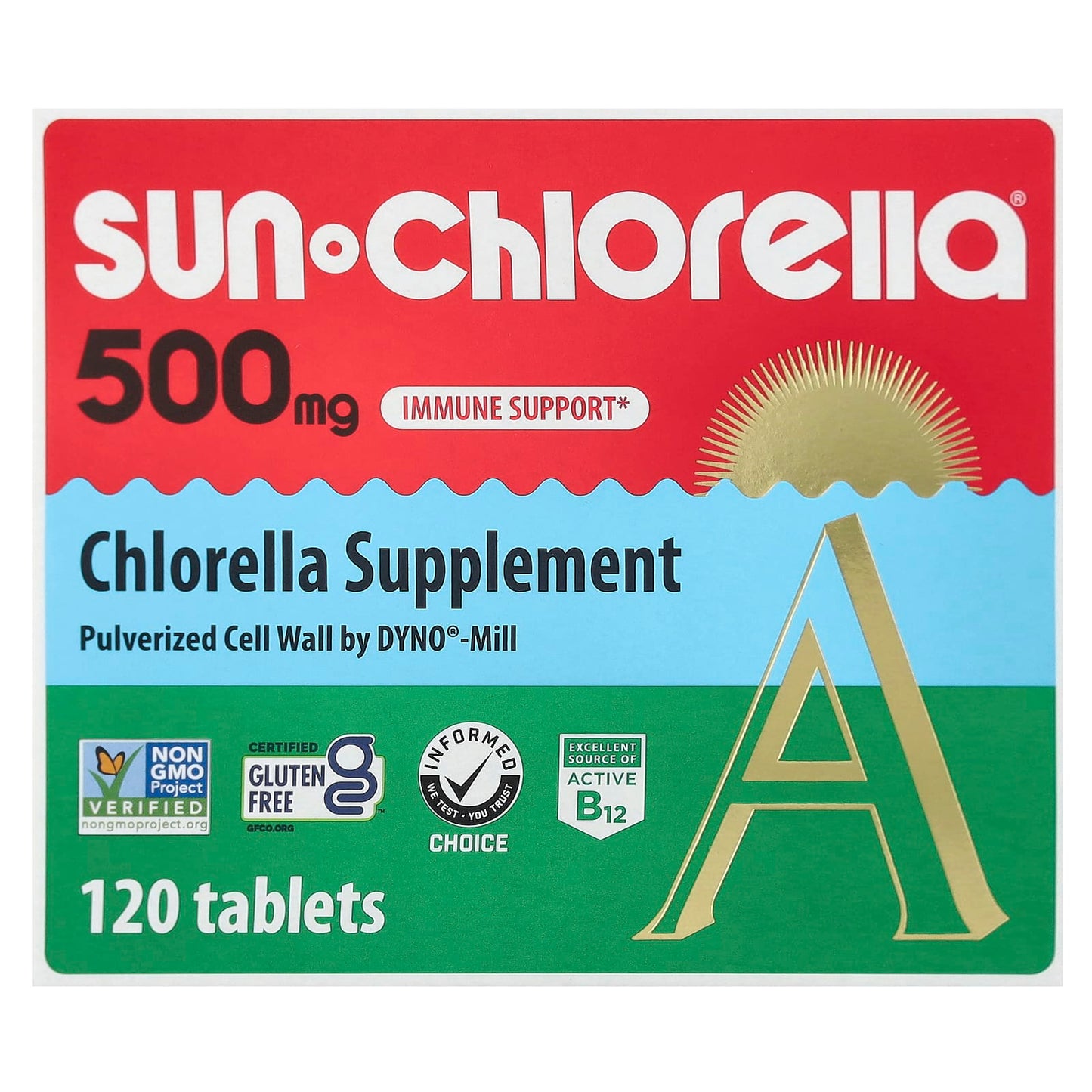 Sun Chlorella, Chlorella Supplement, 120 Tablets - Image 1
