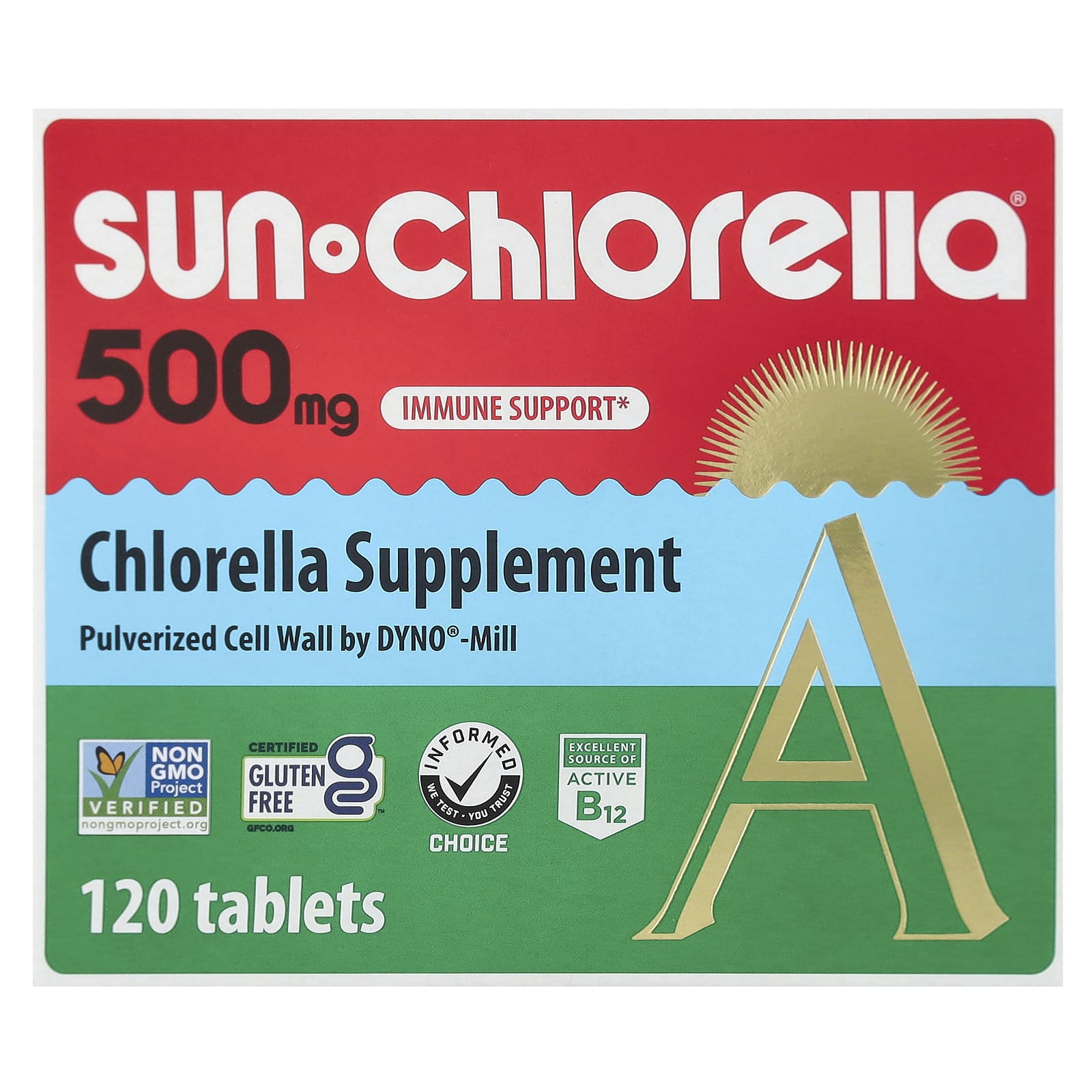 Sun Chlorella, Chlorella Supplement, 120 Tablets - Image 1