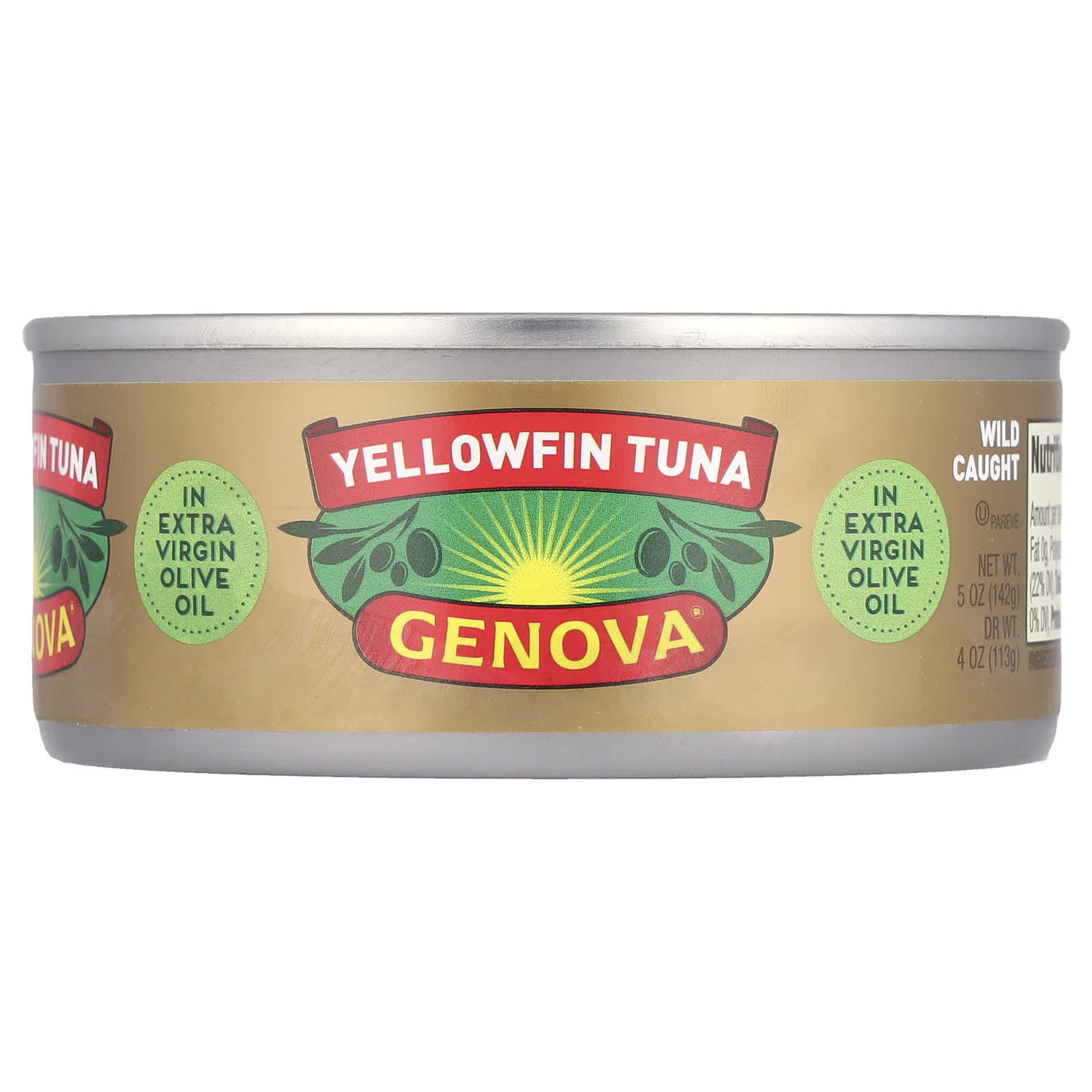 Wild Caught Yellowfin Tuna in Extra Virgin Olive Oil by Genova - Image 1