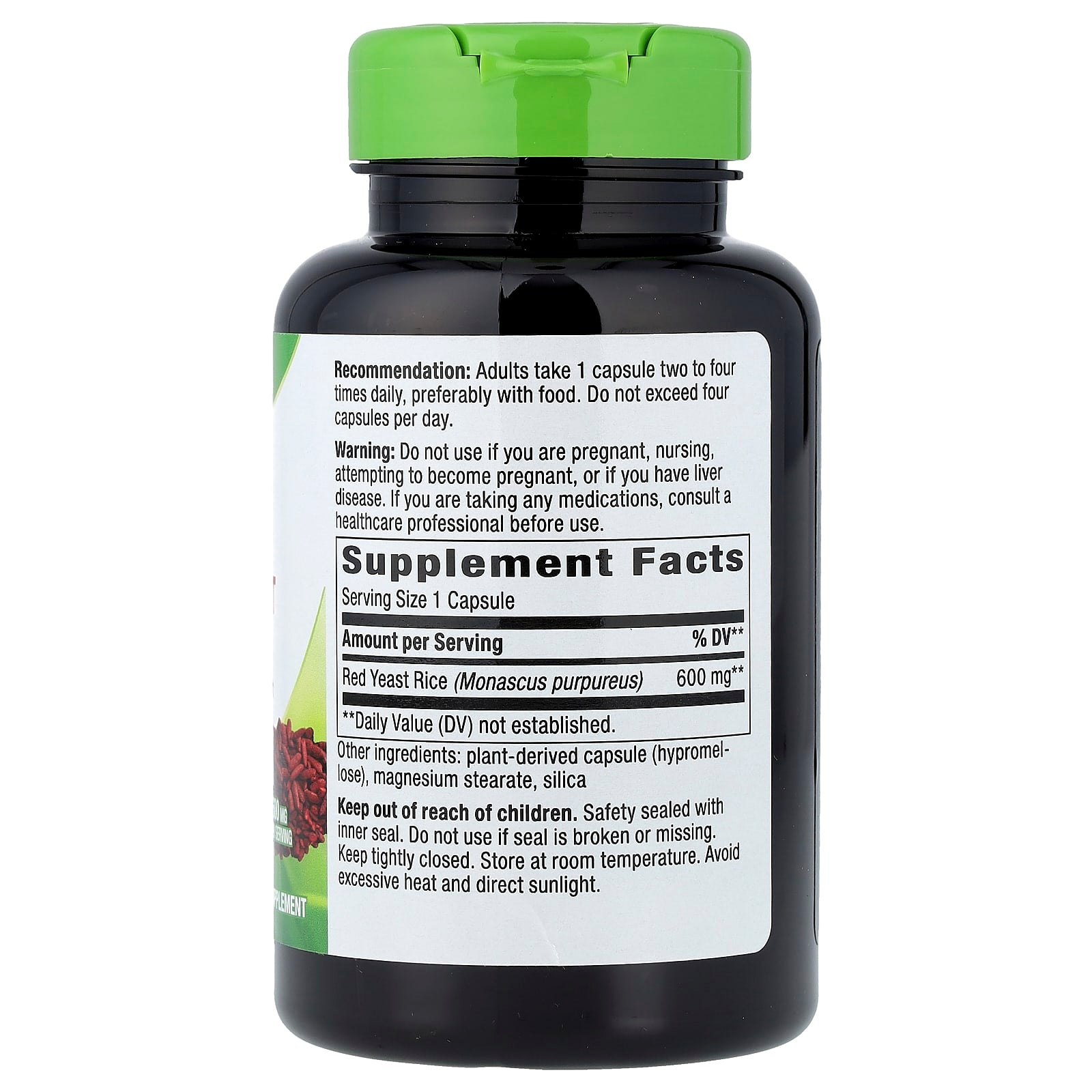 Nature's Way, Red Yeast Rice, 600 mg, 120 Vegan Capsules - Image 2