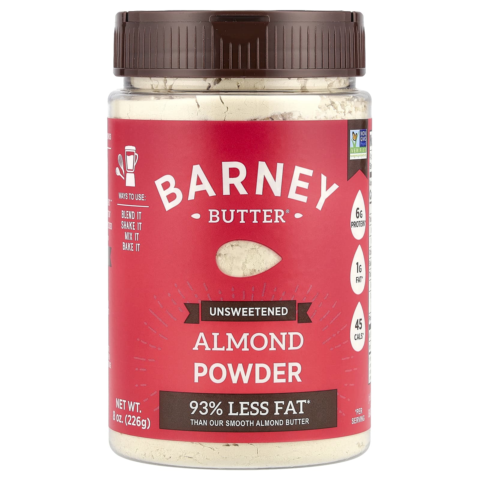 Barney Butter Unsweetened Almond Powder, Low Fat, 8 oz (226g) - Image 1