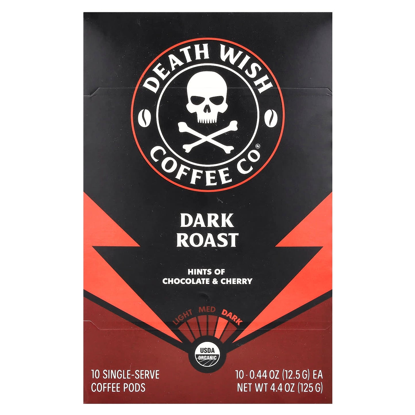 Death Wish Coffee: USDA Organic, Fair Trade, Dark Roast Pods - Image 1