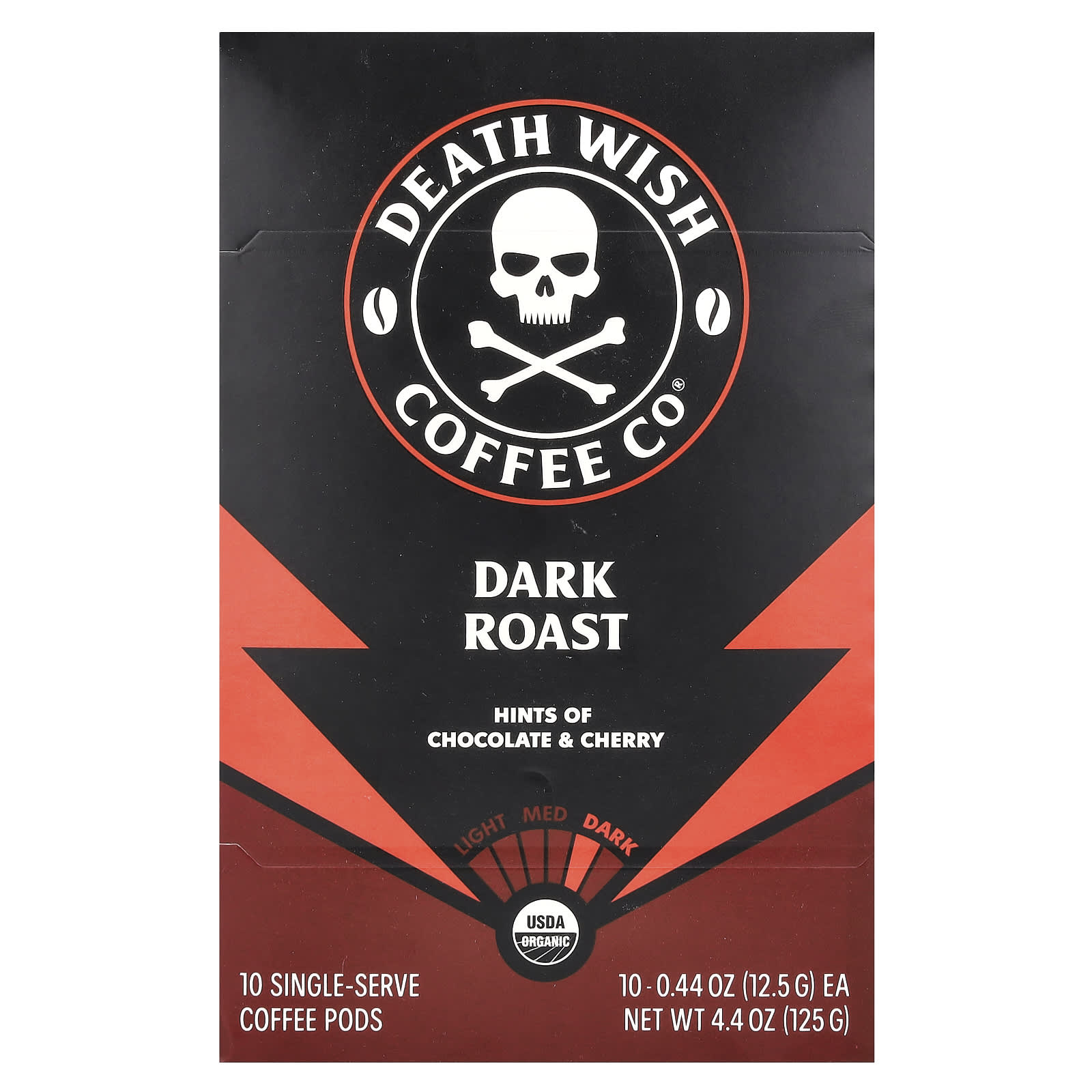 Death Wish Coffee: USDA Organic, Fair Trade, Dark Roast Pods - Image 1