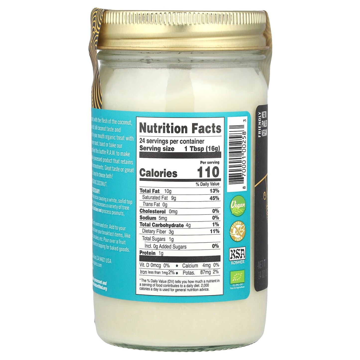 Raw Organic Coconut Butter by Artisana - Vegan & Keto Friendly, 14 oz - Image 2