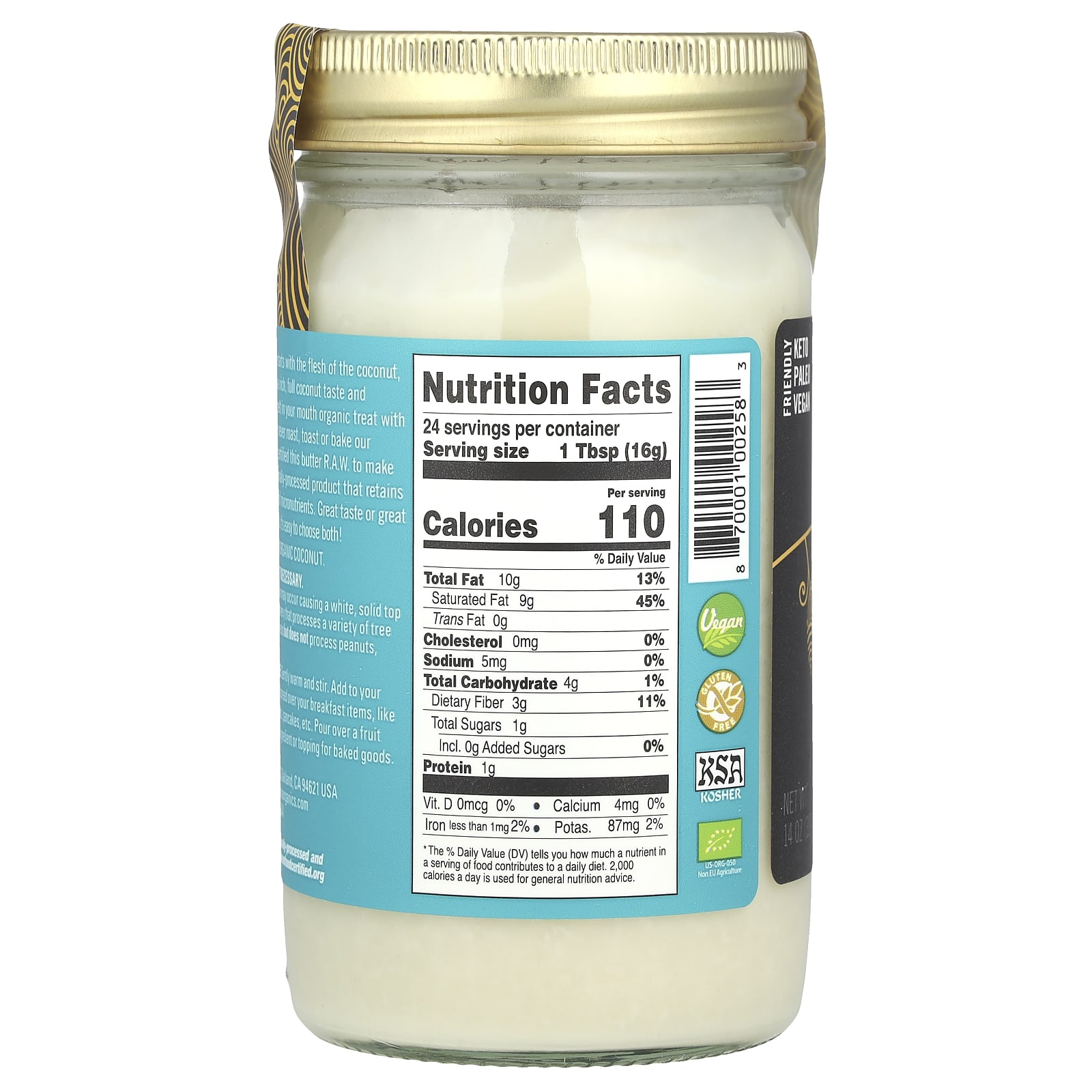Raw Organic Coconut Butter by Artisana - Vegan & Keto Friendly, 14 oz - Image 2