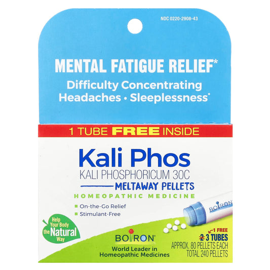 Boiron Kali Phosphoricum for Mental Fatigue Relief 30C 3-Pack - Image 1