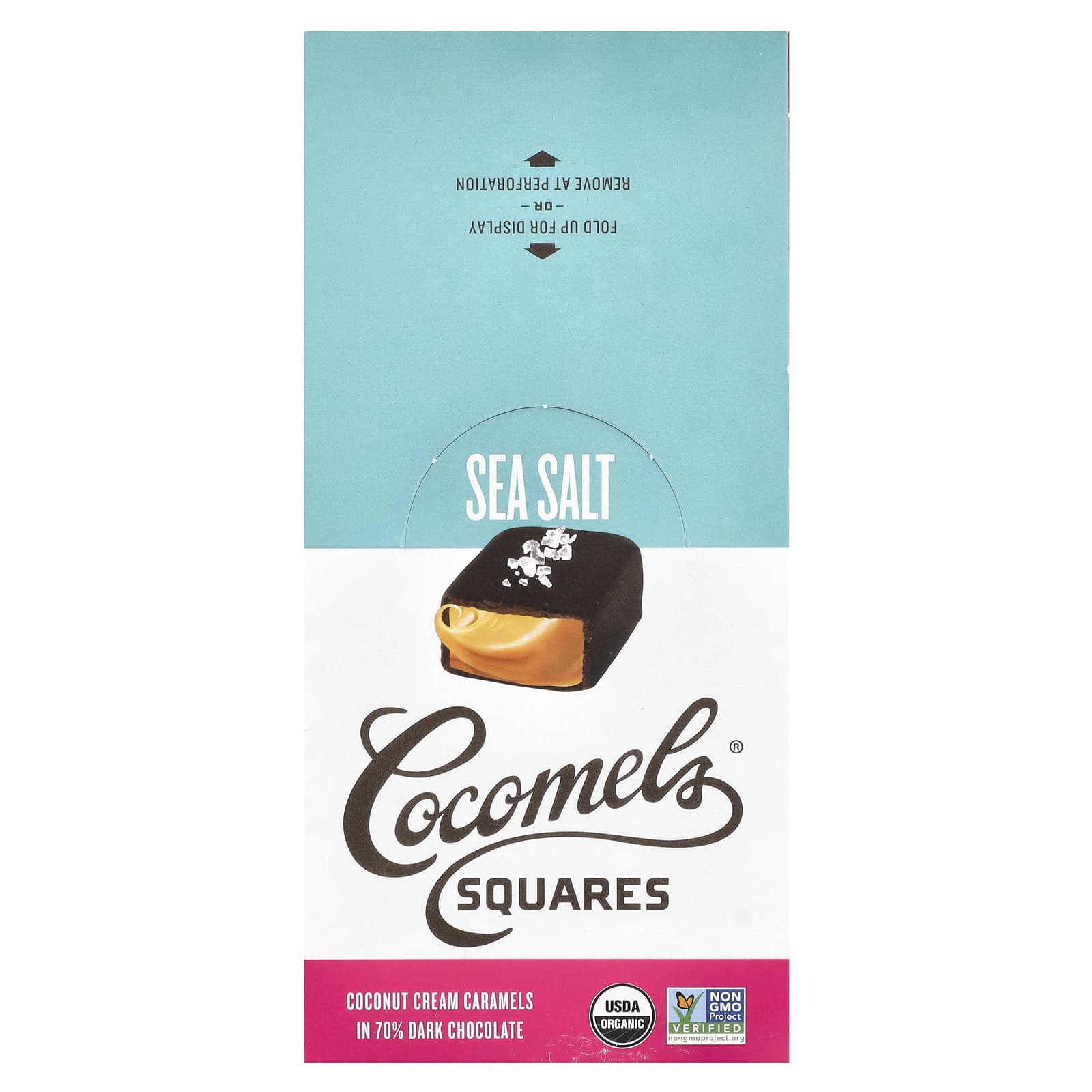 Cozy Cocomels Squares: USDA Organic Coconut Cream Caramels in Dark Chocolate - Image 1