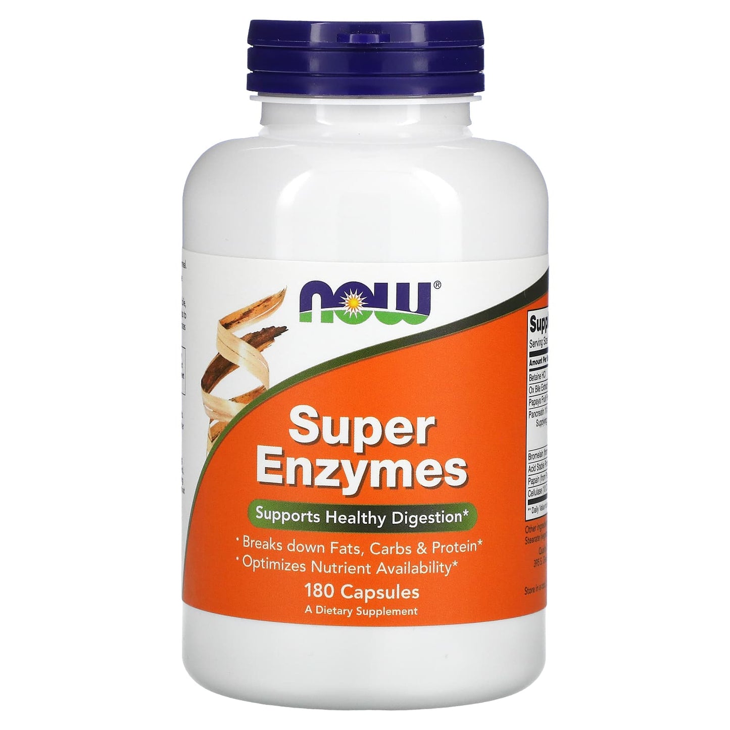NOW Foods, Super Enzymes, 180 Capsules - Image 1