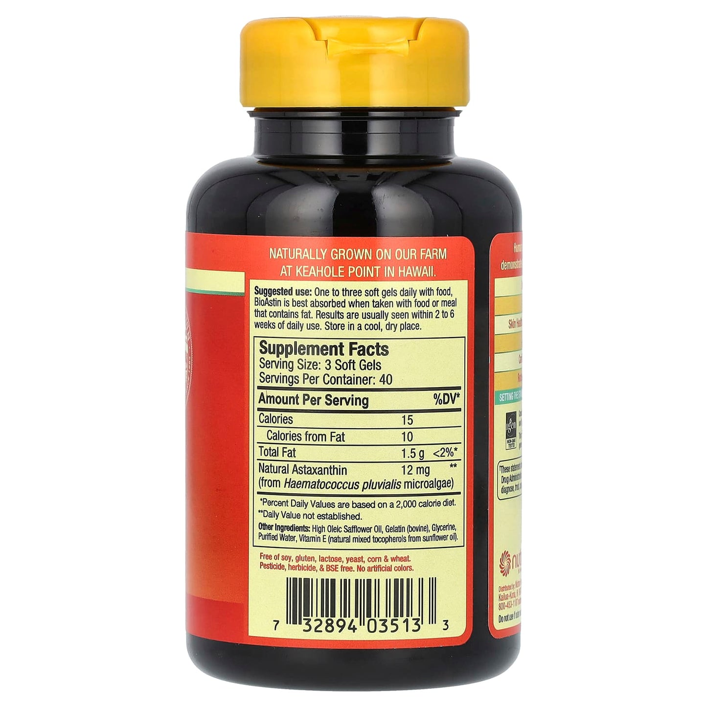 Nutrex Hawaii, BioAstin, Hawaiian Astaxanthin, 4 mg, 120 Soft Gels - Image 2