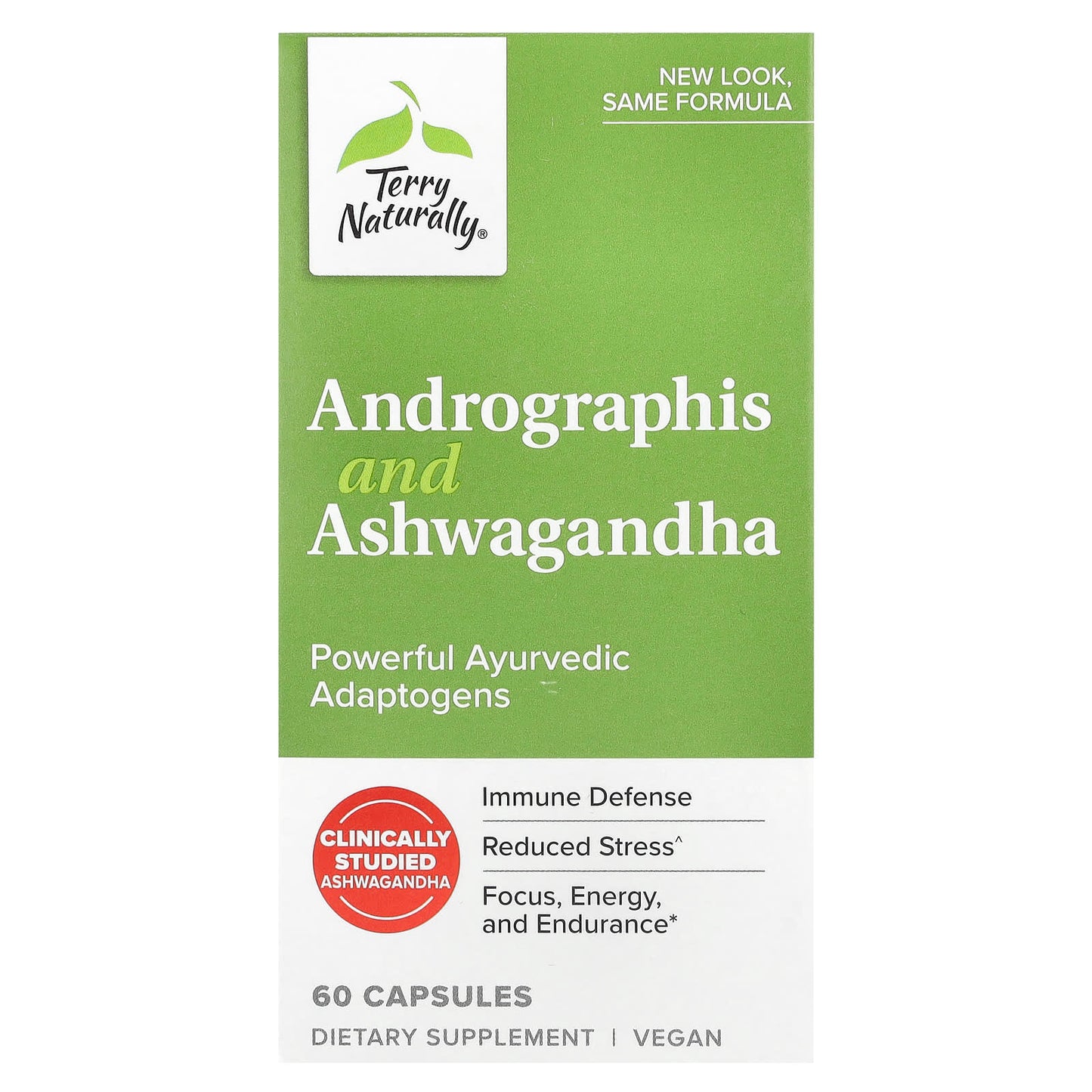 Terry Naturally, Andrographis and Ashwagandha, 60 Capsules - Image 1