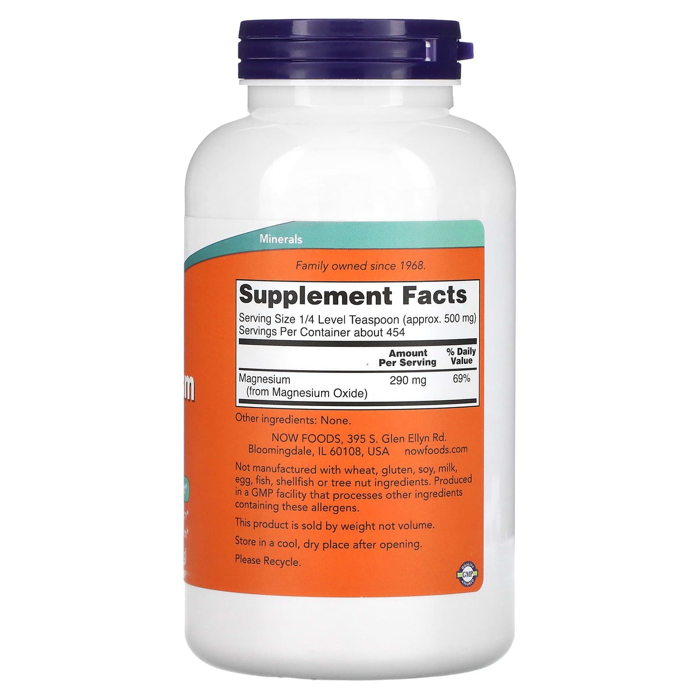 NOW Foods, Magnesium Oxide Pure Powder, 8 oz (227 g) - Image 2