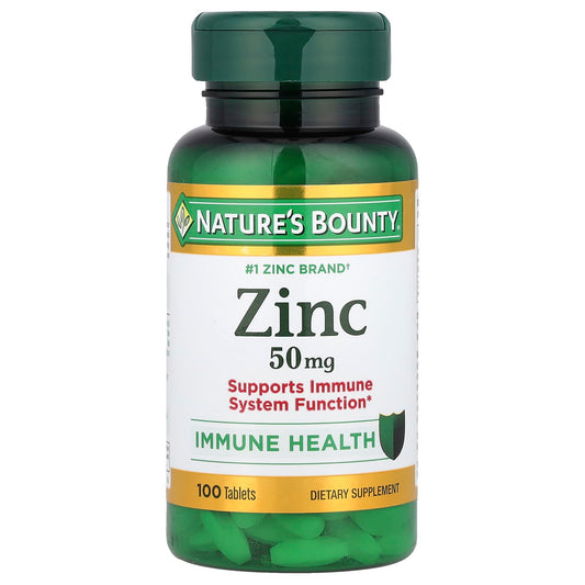 Nature's Bounty, Zinc, 50 mg, 100 Tablets - Image 1
