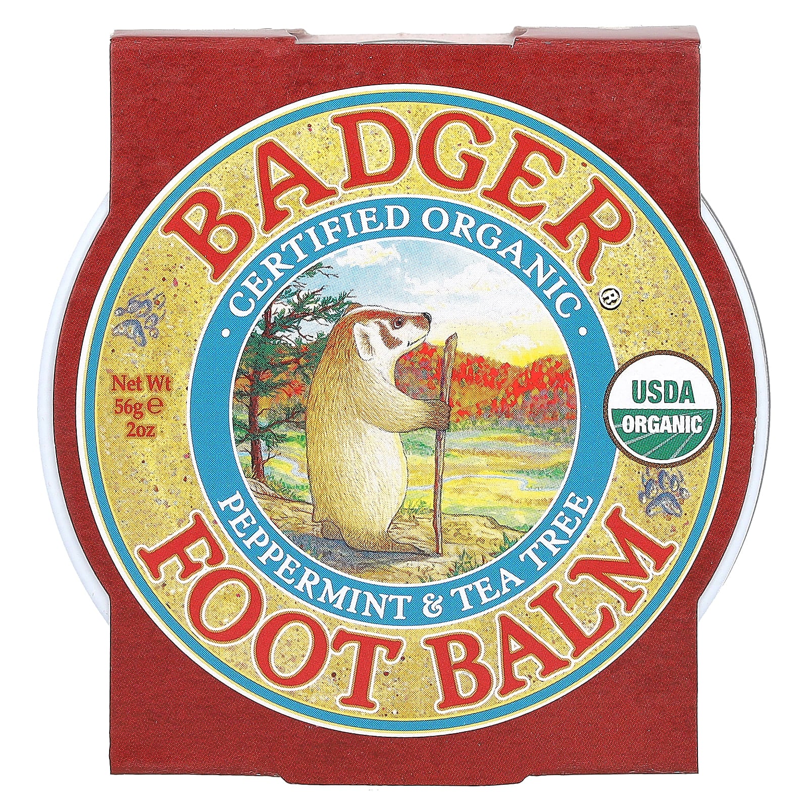 Certified Organic Peppermint & Tea Tree Foot Balm, 2 oz - Image 2