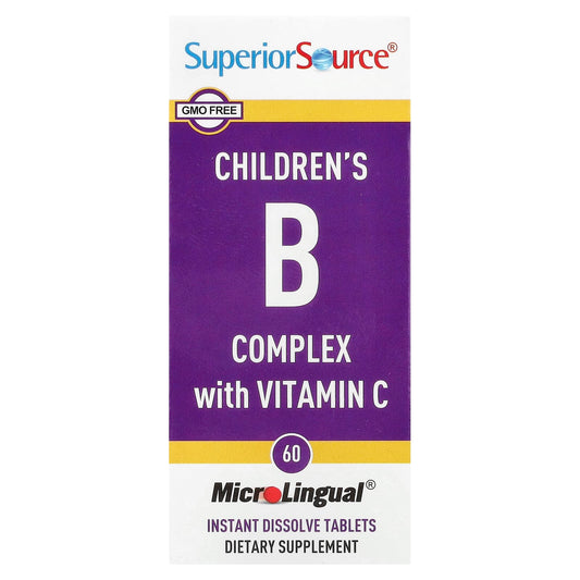 Superior Source, Children's B Complex with Vitamin C, 60 MicroLingual Instant Dissolve Tablets - Image 1