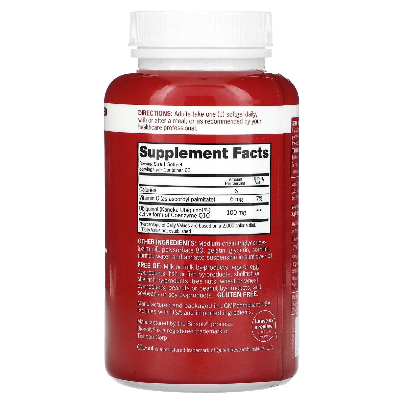 Qunol, Mega CoQ10 Ubiquinol, 60 Softgels - Image 2