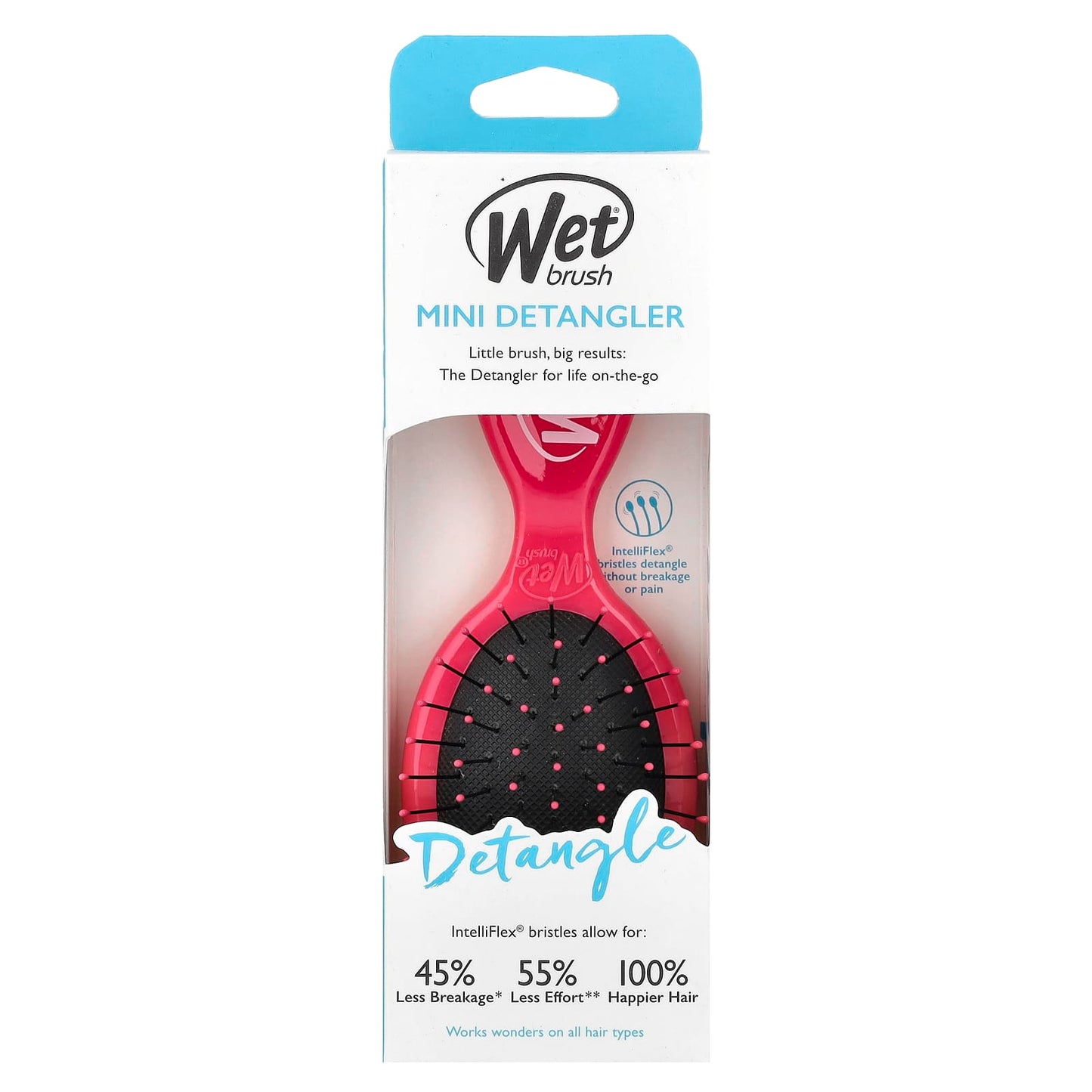 Wet Brush, Mini Detangler Brush, Pink, 1 Brush - Image 2