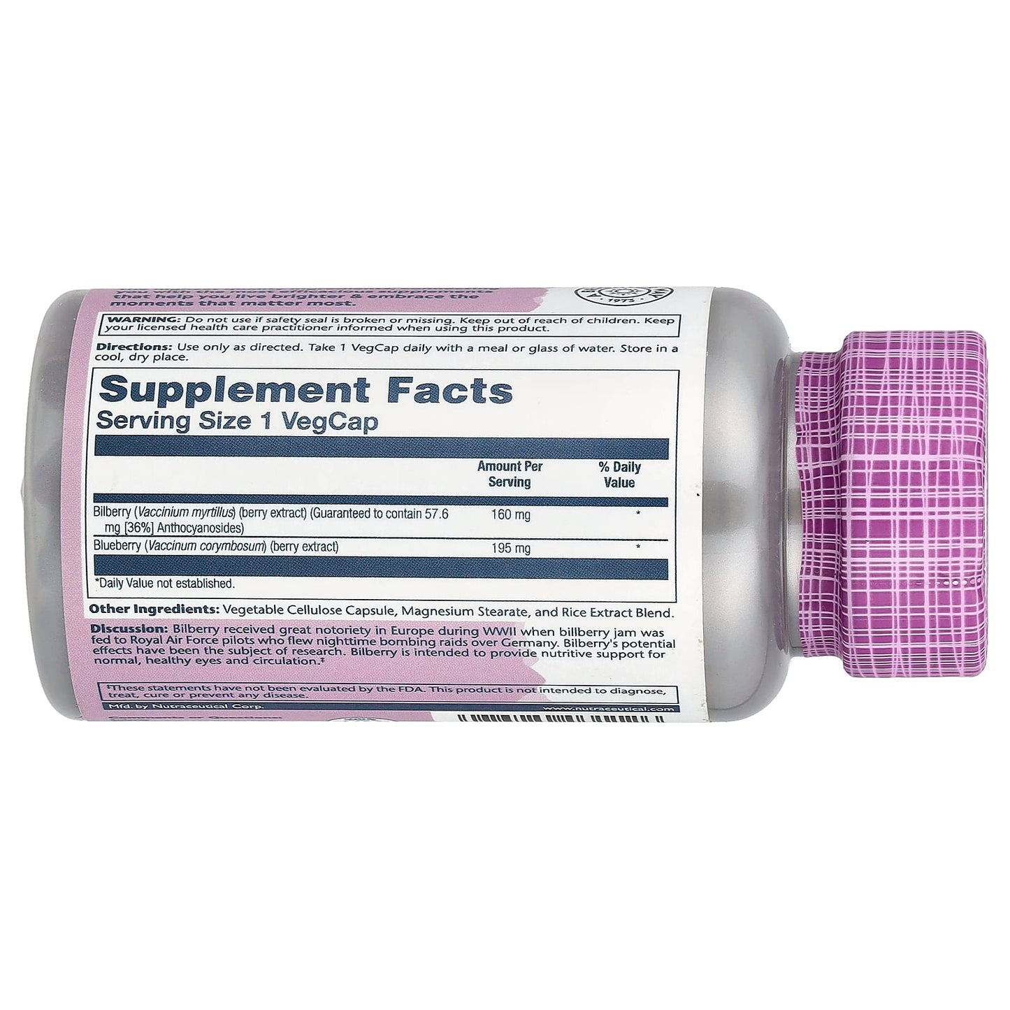Solaray, Vital Extracts Bilberry, 30 VegCaps - Image 2