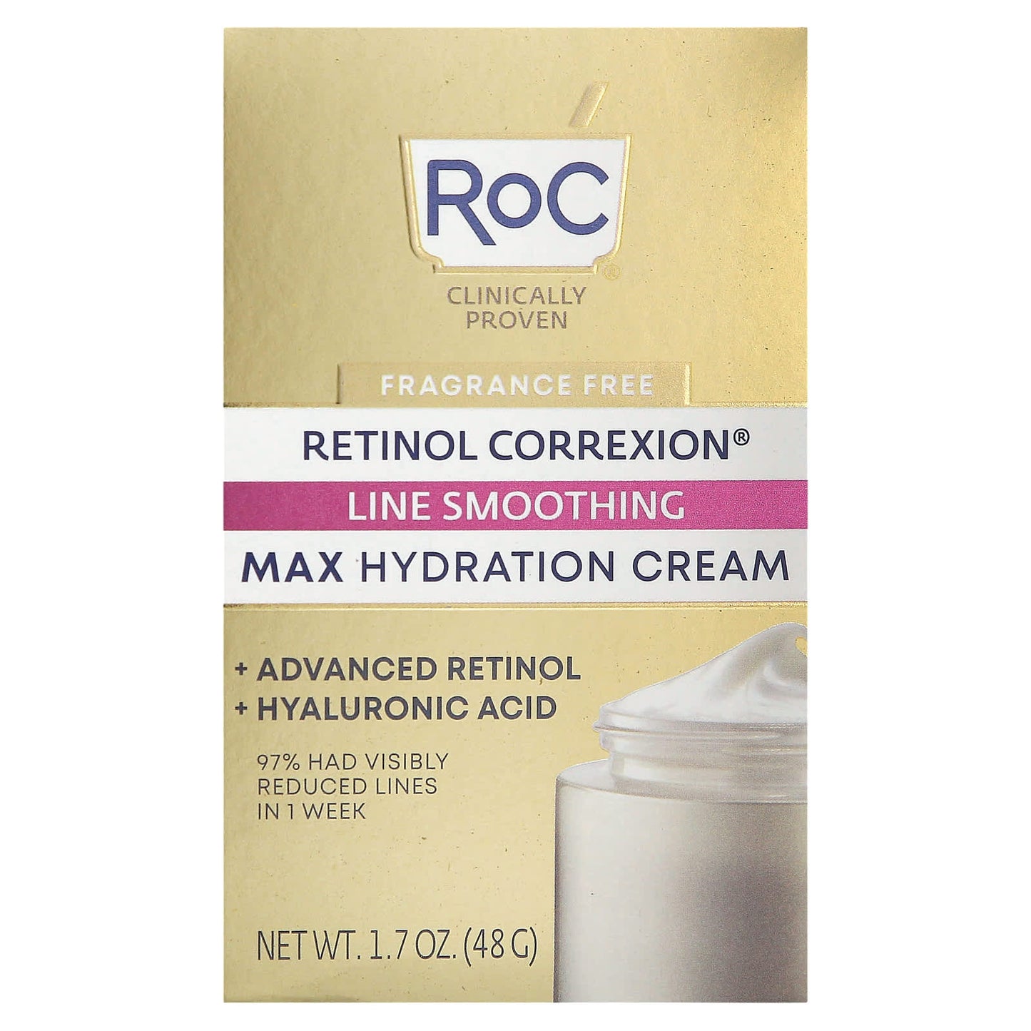 RoC, Retinol Correxion, Max Hydration Cream, Fragrance Free, 1.7 oz (48 g) - Image 2