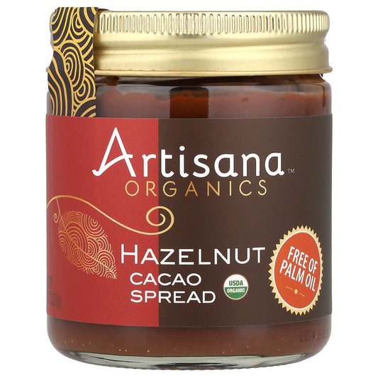  USDA Organic Hazelnut Cacao Spread by Artisana 8 oz - Image 1