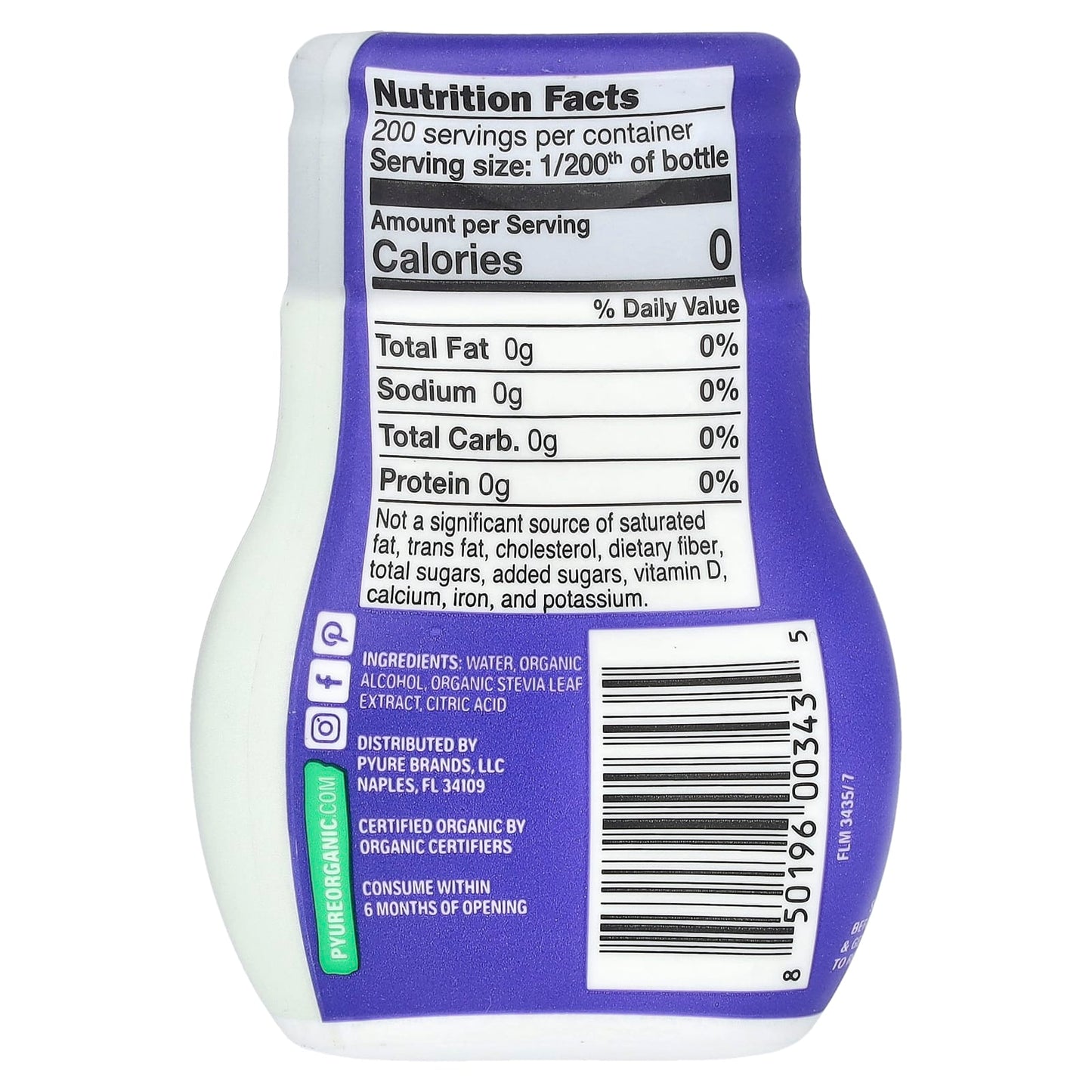 Pyure, Organic Liquid Stevia Sweetener, Simply Sweet, 1.8 fl oz (53 ml) - Image 2