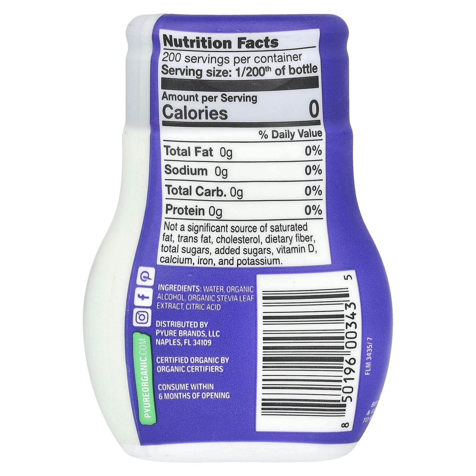 Pyure, Organic Liquid Stevia Sweetener, Simply Sweet, 1.8 fl oz (53 ml) - Image 2