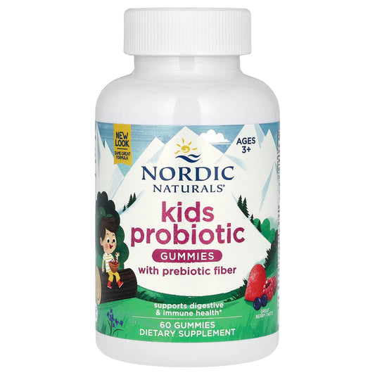 Nordic Naturals, Kids Probiotic Gummies, Ages 3+, Great Berry, 60 Gummies - Image 1