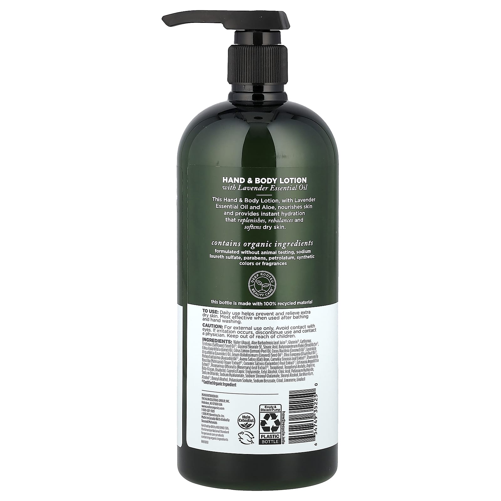 Nourishing Lavender Hand & Body Lotion, 32 oz, Organic, Cruelty Free - Image 2