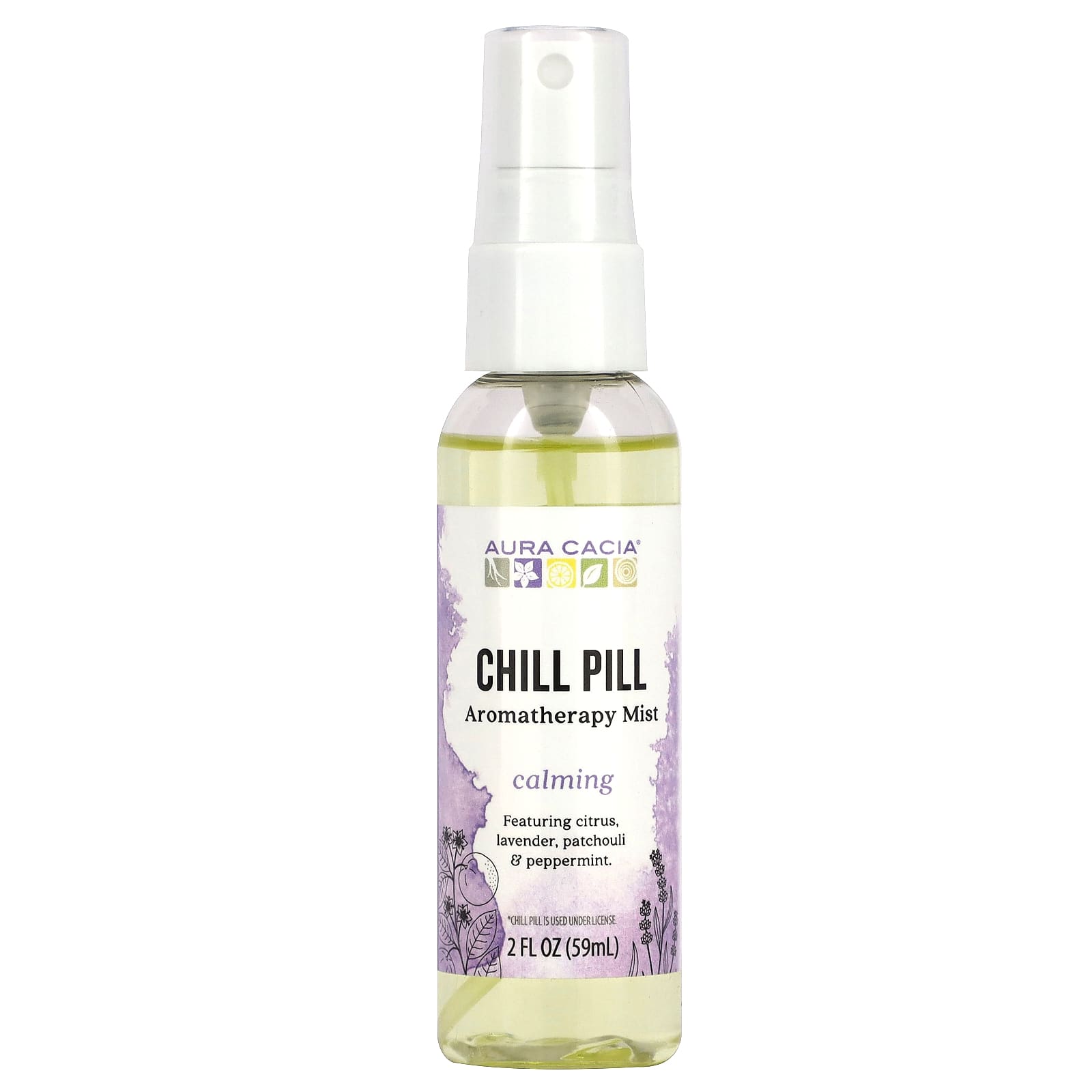Aura Cacia Calming Aromatherapy Mist for Relaxation & Focus, 2 fl oz - Image 1