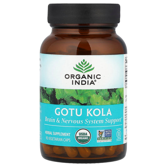 Organic India, Gotu Kola, 90 Vegetarian Caps (350 mg per Capsule) - Image 1