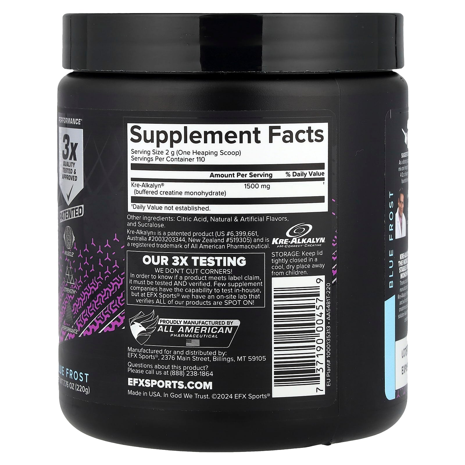 EFX Sports Kre-Alkalyn EFX Powder - Performance Boosting Creatine - Image 2