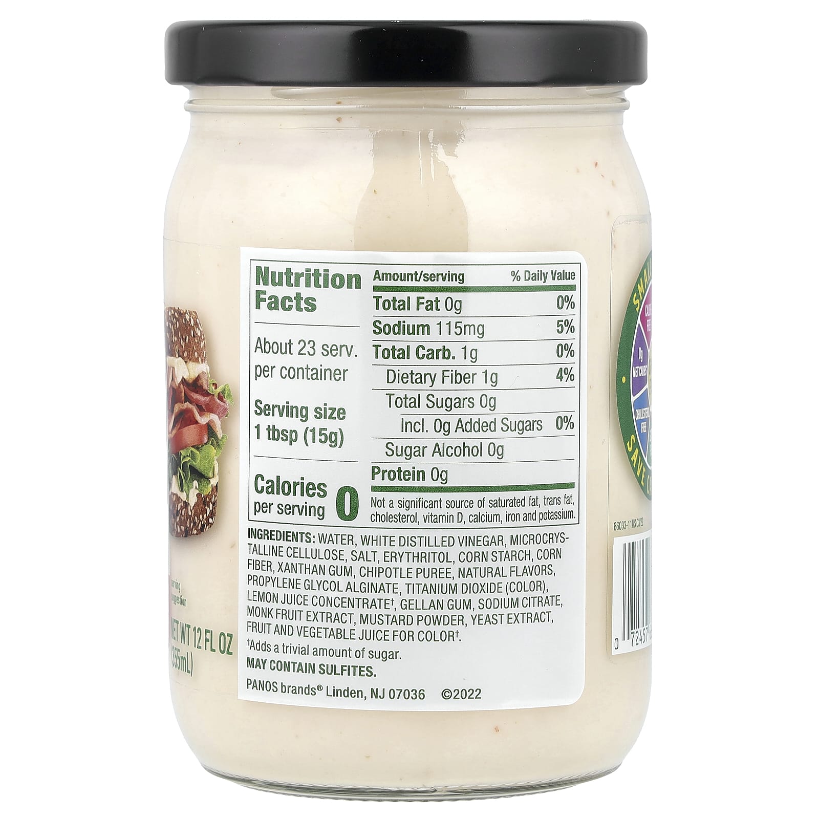 Walden Farms, Chipotle Mayo, 12 fl oz (355 ml) - Image 2