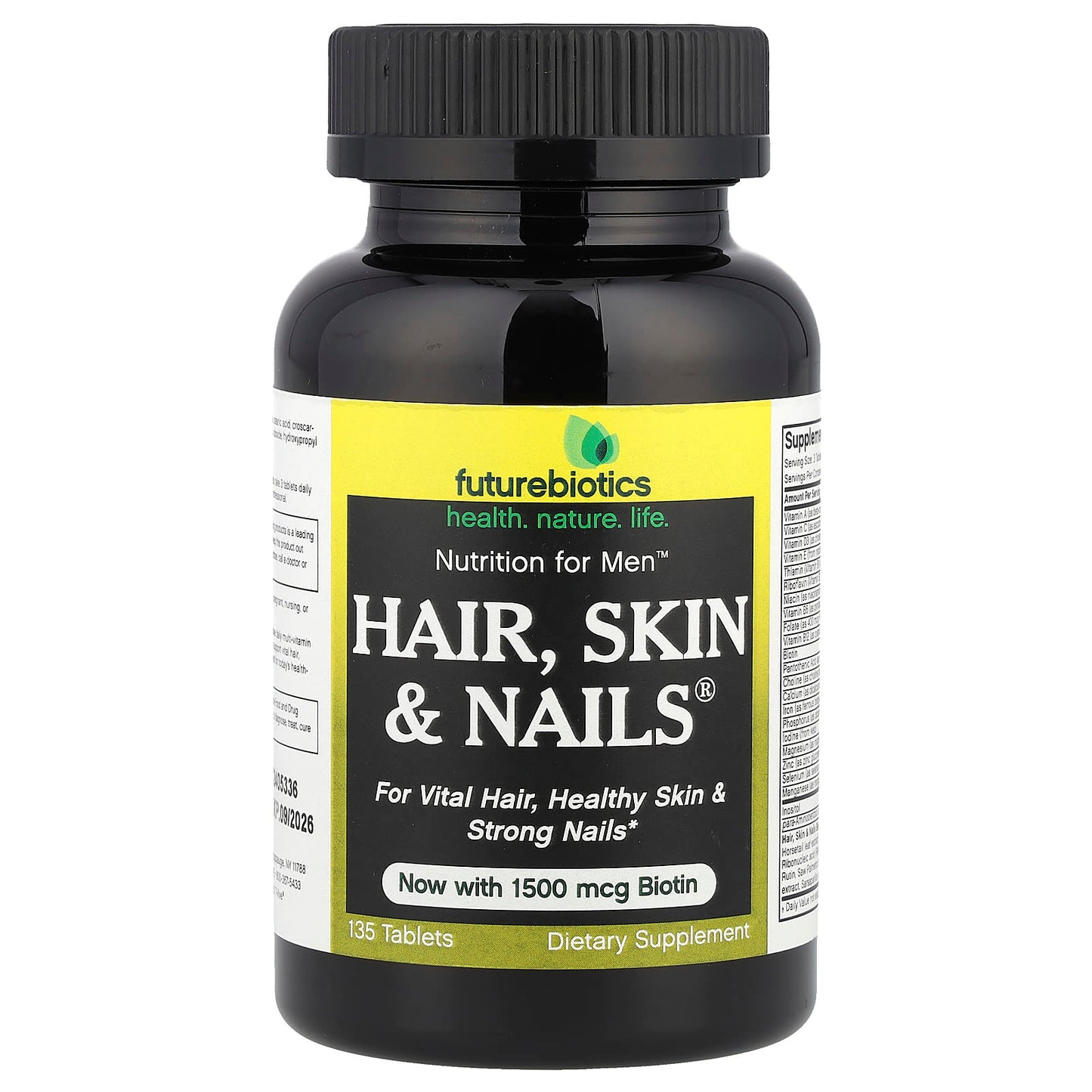 Futurebiotics Nutrition for Men—Hair, Skin & Nails — 135 Tablets - Image 1