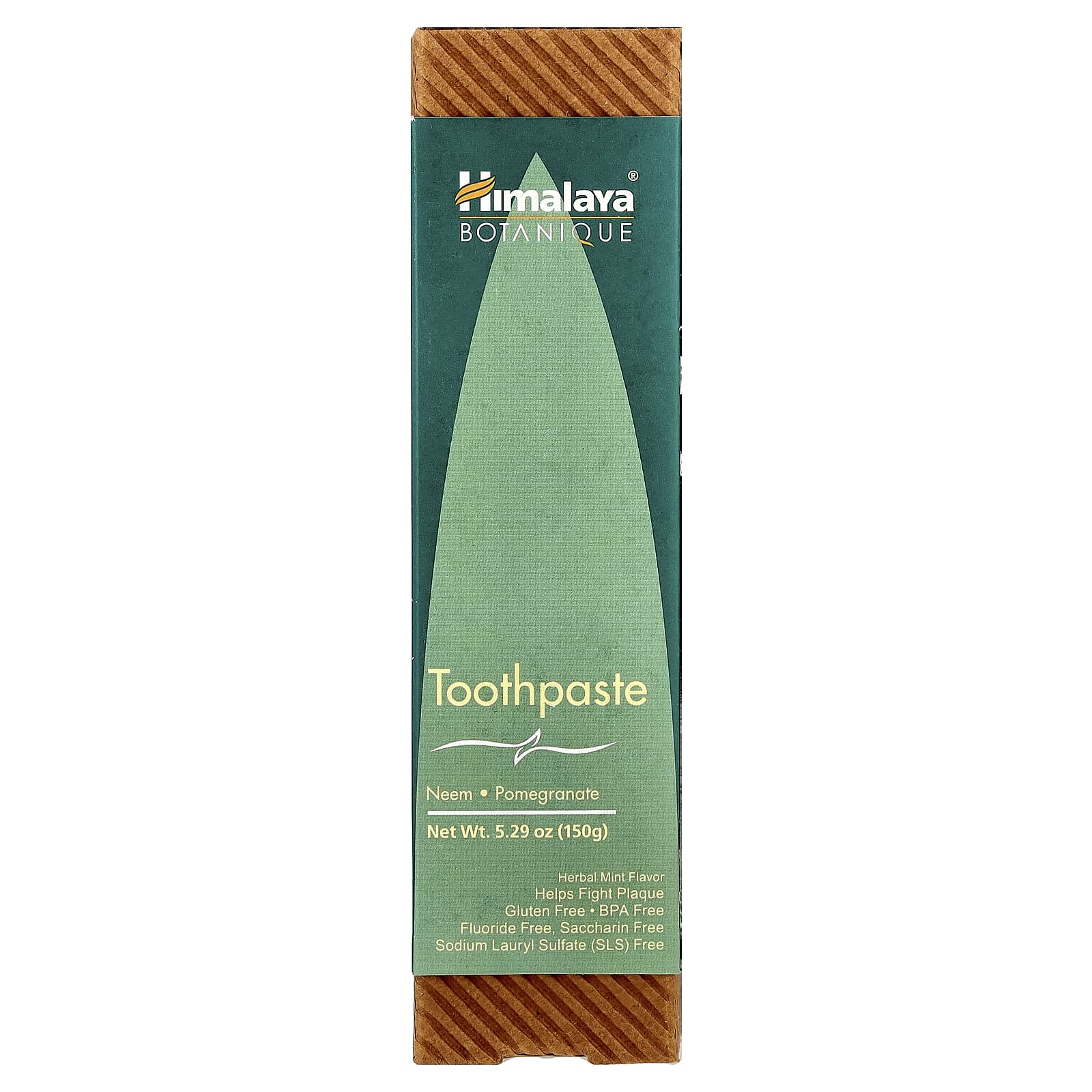 Himalaya Botanique Neem & Pomegranate Toothpaste, Gluten Free, 5.29 oz (150 g) - Image 2