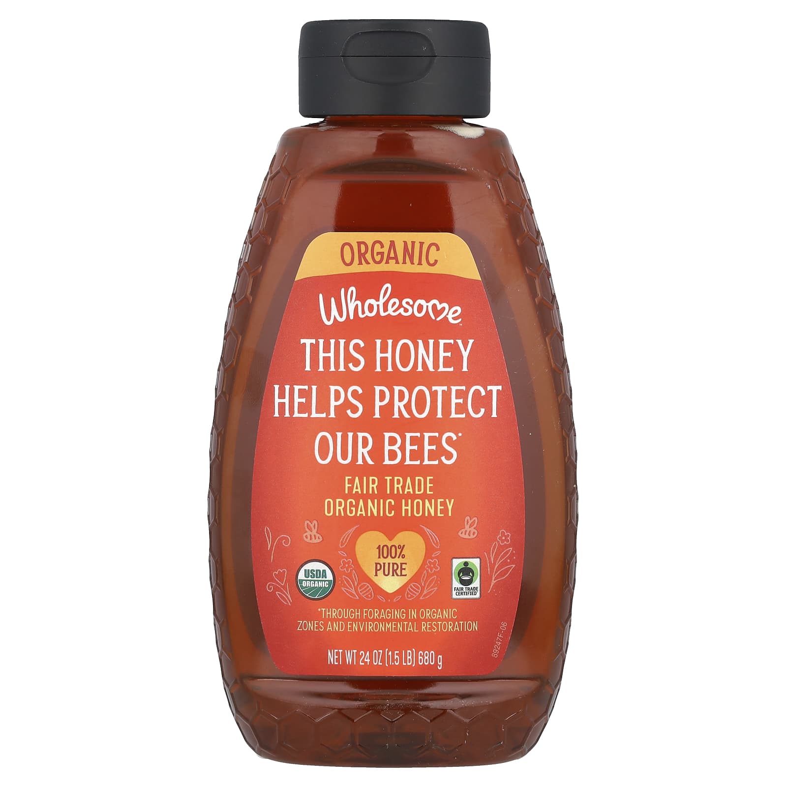 Wholesome Sweeteners, Fair Trade Organic Honey, 24 oz (680 g) - Image 1
